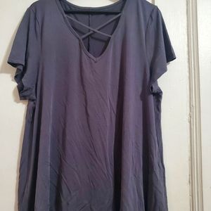 Grey silky t shirt